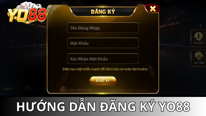 Hướng dẫn đăng ký Yo88 nhanh với 4 bước