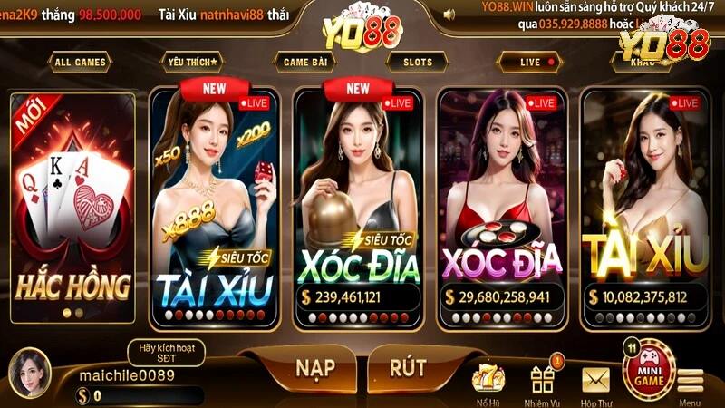 Sảnh Live casino với dealer body nóng bỏng