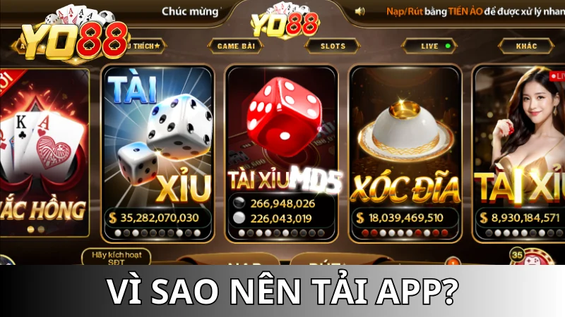 Vì sao nên tải app Yo88 về máy di động